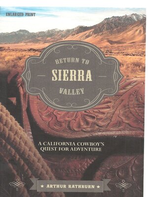 cover image of Return to Sierra Valley: a California Cowboy's Quest for Adventure